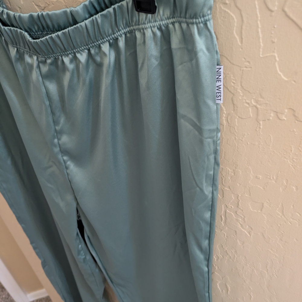 Nine West Sage Green Satin Pajama Set - Picture 5 of 7